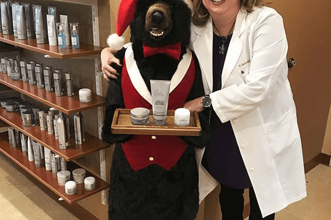 Dr. Cirillo Hyland with bear