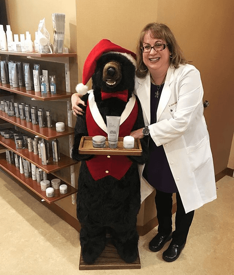 Dr. Cirillo Hyland with bear